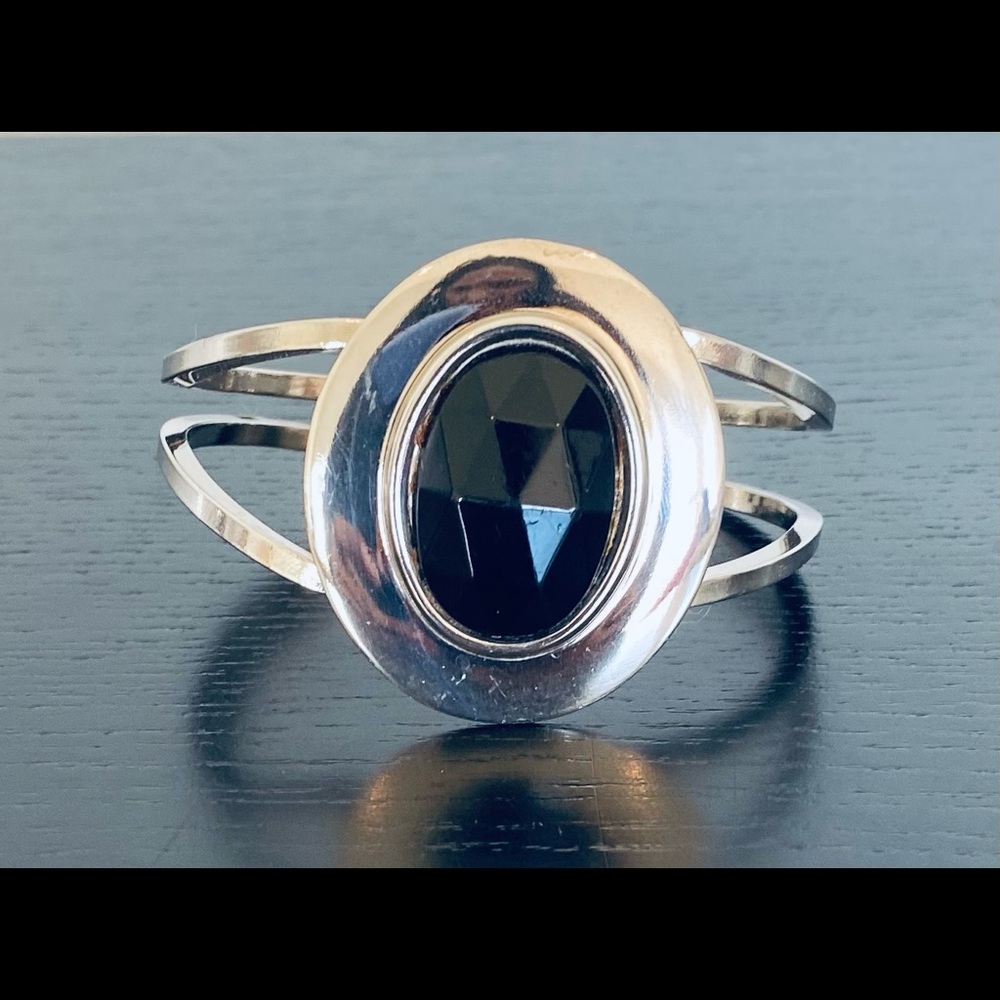 Silver Hinged Closure Bangle - image 6